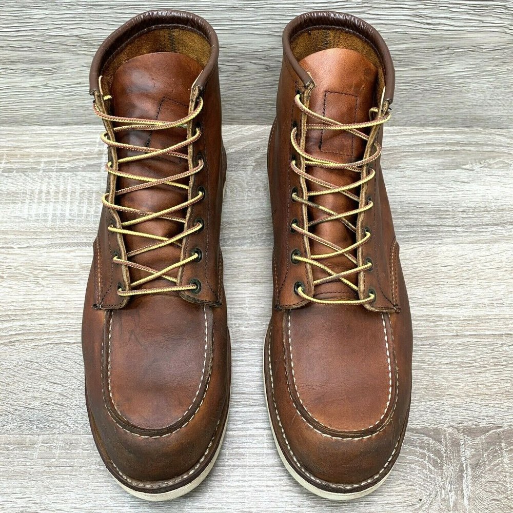Red Wing Men's 875 Classic Moc Toe Work Boot Oro-Legacy Brown Leather Size 15 D - Picture 2 of 12